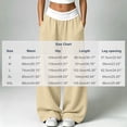 thumbnail image 3 of hotojiny Womens Wide Legs Sweatpants Fashion Colorblock Pants with Pockets Elastic Waist Baggy Pants Streetwear(Khaki,XX-Large), 3 of 8