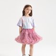 thumbnail image 3 of Falda tutú esponjosa para niñas pequeñas, falda de malla de tul para baile de ballet, falda de pastel para niñas, ropa linda para niñas, vestido de minifalda, 3 of 4