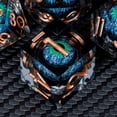 thumbnail image 3 of Dnd D20 juego de dados de Ojos de flujo líquido azul negro y anillo D y D, dados de borde afilado para juegos de rol de mazmorra y dragón Pathfinder, 3 of 4