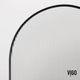thumbnail image 3 of VIGO Arden 34 in. W x 78 in. H Framed Fixed Shower Screen Door in Matte Black with 3/8 in. (10mm) Fluted Glass, 3 of 12