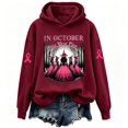 thumbnail image 4 of Grblisyd Women Breast Cancer Awareness Hoodies in October We Wear Pink Long Sleeve Pullover Cancer Gift Tops, 4 of 4