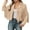 Beige, variant on Women's Casual Jackets Short Slim Fit Fringe Coat Classic Outerwear For Daily Fall Winter - Everyday Wearable Outer Layer For Leisure And Travel Women's Bomber Jacket Casual Coat