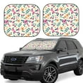 thumbnail image 6 of Kdxio Cute Flower Print 2-Piece Sun Shade Front Windshield - Foldable Car Front Window Sunshades For Most Sedans Suv Truck, 6 of 6