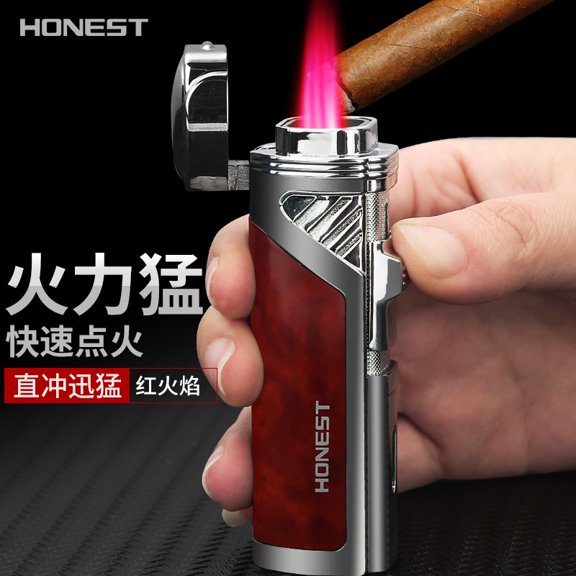 Bbsisgo Butane Torch Lighter, Windproof Lighter, Multi Functional and Multi Scenario Applications.,SKU01022-白镍拉丝