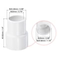thumbnail image 2 of Uxcell ID Reducer Pipe Fitting Straight Adapter Connector, White 25mm to 20mm 10, 2 of 6