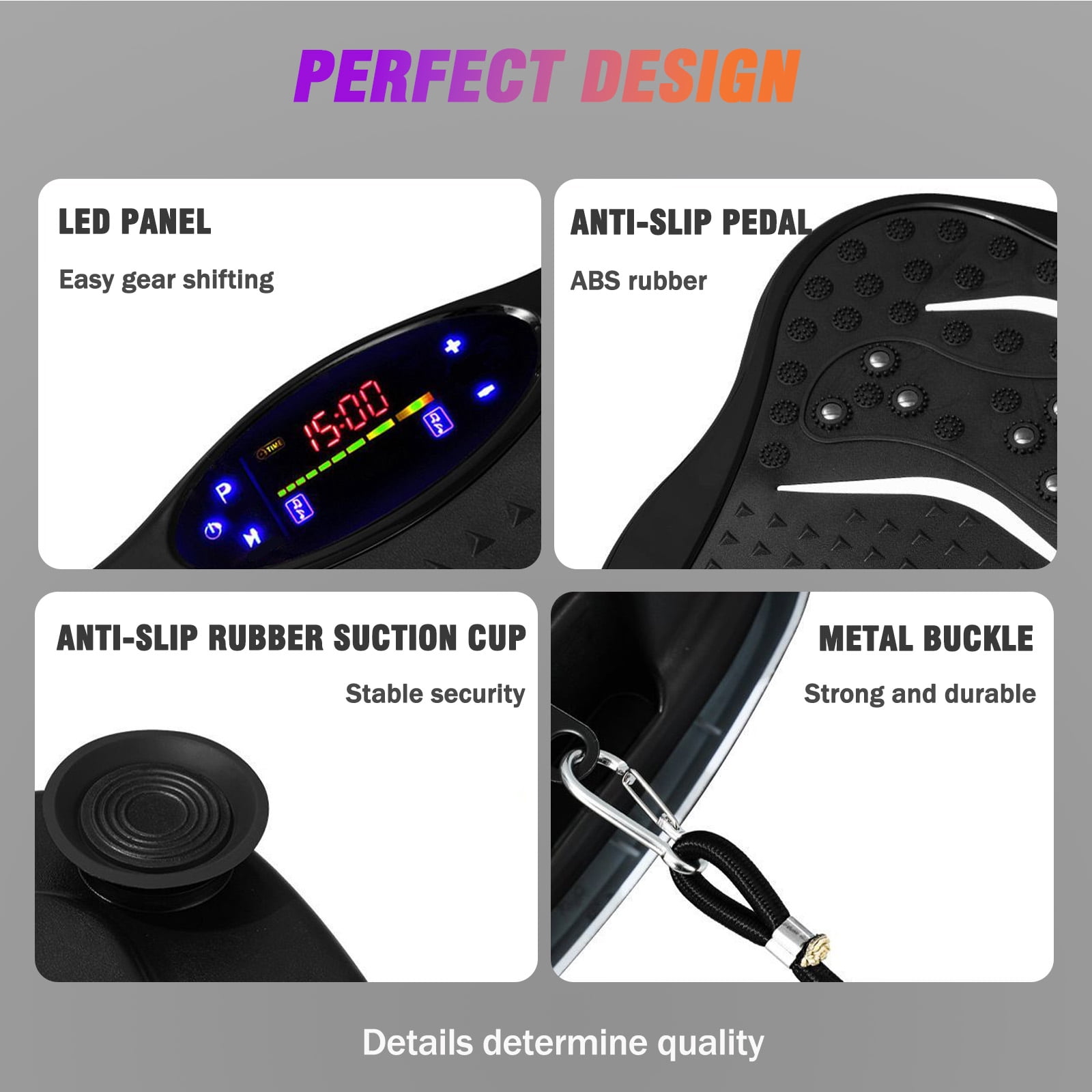 Vibration Plate Exercise Machine with 99 Levels Speed and Bluetooth, Vibrating Plate Machine for Weight Loss, Body Shaping, Health Conditioning, and Massage, Black