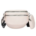thumbnail image 1 of Cangurera Bolsa Riñonera con varios bolsillos, riñonera de piel sintética informal, suave para fiesta (blanco) Tmvgtek Para Estrenar, 1 of 9