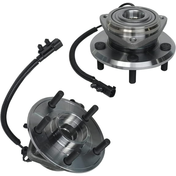Detroit Axle - 2 Front Wheel Bearing Hubs for 2007-2010  Jeep Wrangler [4-Wheel ABS], Replacement 2008 2009 Wrangler Wheel Bearing and Hubs Assembly