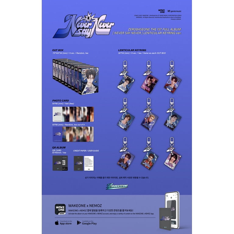 ZEROBASEONE - [NEVER SAY NEVER] 1st Full Album LENTICULAR KEYRING
