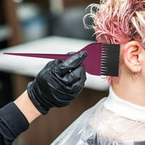 LULULION 3Pcs Professional Hair Dye Brushes Violet Soft Bristles Hair Coloring Tools for Perm and Dye