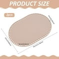 thumbnail image 2 of PH 2pcs Basket Bottom Felt Bag Bottom Reusable Bag Shaper Oval Crochet Basket Base for Knitting Yarn Basket Storage Bag DIY Weaving Crafts Home Storage 13.7x9.8 inch Hole: 9mm Light Salmon Salmon, 2 of 9