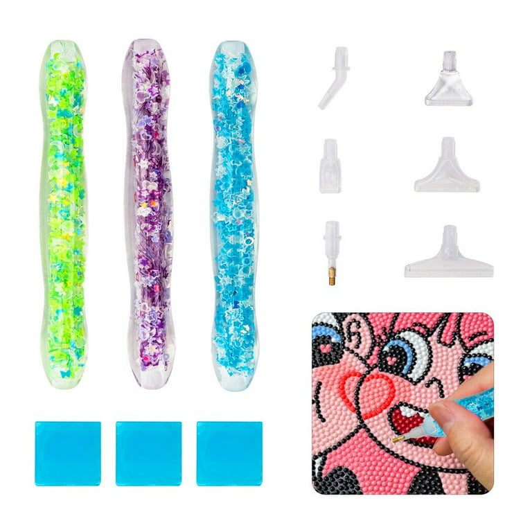 3 PCS Resin Diamond Painting Pens for Diamond Painting Accessories and  Tools, Comfort Grip Glow in The Dark