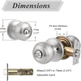 thumbnail image 4 of 1 Pack Keyed Alike Entry Door Knobs with Lock and Key Ball Door Knob Handles Entrance Door Lockset Brushed Nickel Finish, 4 of 6