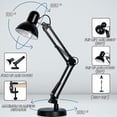 thumbnail image 3 of Metal Desk Lamp with Clamp, Swing Arm, Architect Adjustable Gooseneck Table Lamp, Clip Desk YANTONs for Home Office, Study, Work, Reading, E26 Base, Multi-Joint– Includes Bulb, 3 of 5