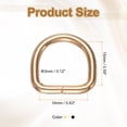 thumbnail image 2 of Uxcell 30pcs D Ring 5/8" (16mm) Metal Electroplate D-Shape Buckle Clips, 3 Colors, 2 of 7