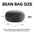 thumbnail image 6 of CQSXDA 4FT Bean Bag Chair with Memory Foam Filling in Flannel Cover, for Living Room and Bedroom, DARK GREY, 6 of 6