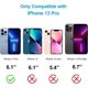 thumbnail image 2 of Para iPhone 13 Pro Funda transparente, no amarillenta para iPhone 13 Pro 2021 (6,1 pulgadas) con cubierta delgada protectora a prueba de golpes, parche azul, 2 of 4