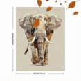 thumbnail image 3 of Qisvanset Geometric Elephant Canvas Wall Art Print, 15.75x11.81 Inches, 3 of 8