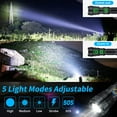 thumbnail image 5 of Tactical Rechargeable Flashlight Torch,1000000 High Lumens Compact Aluminum Body,XHP70.2 5 Modes LED IPX5 Waterproof Handheld LED Flashlights for Camping Biking Hiking Outdoor Home Emergency, 5 of 7