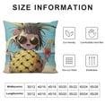 thumbnail image 5 of Chilfamy  Summer Pillow Covers Funny Watermelon Pineapple Throw Pillow Covers Summer Farmhouse Cushion Case Decor for Sofa Couch 22x22in, 5 of 5