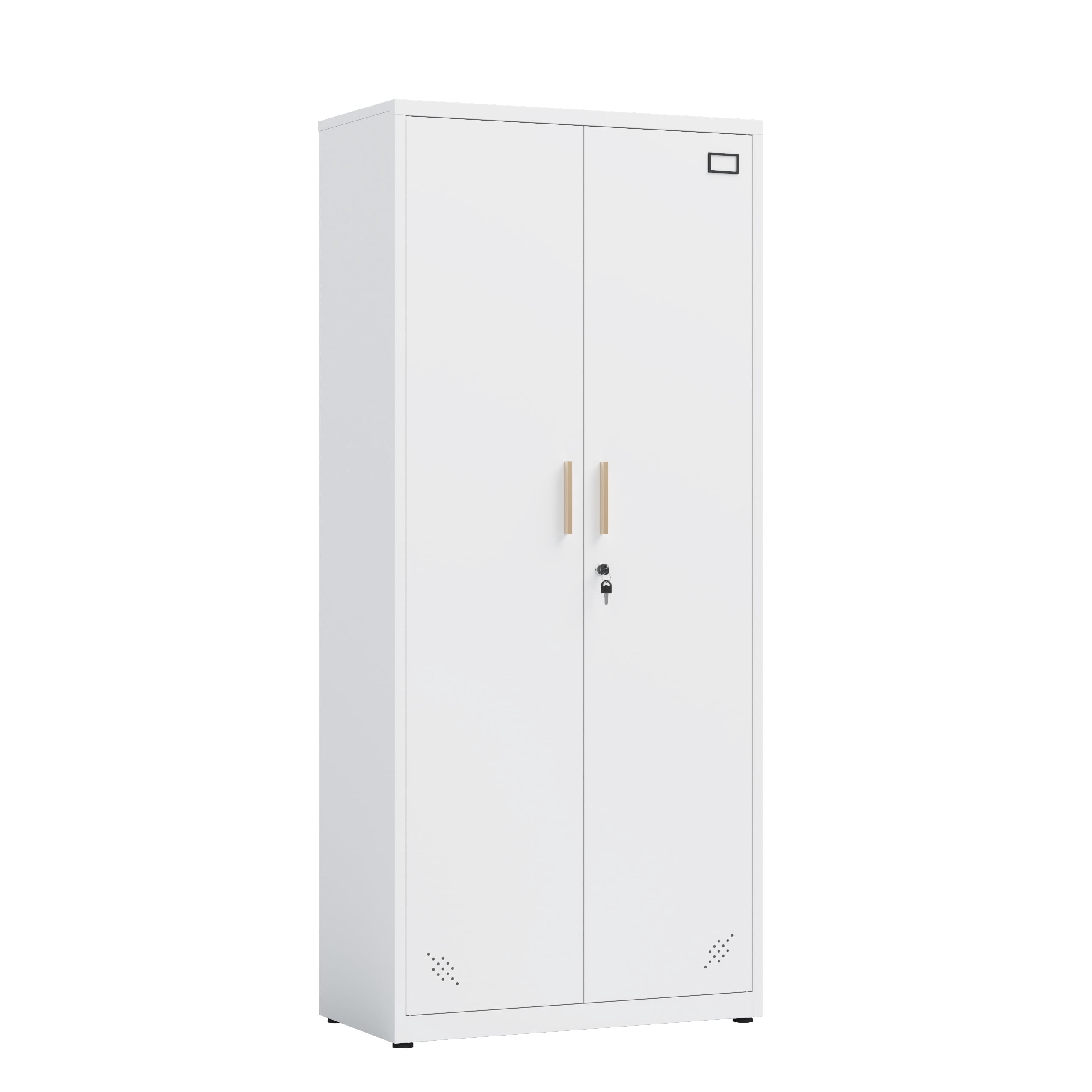 High Storage Cabinet with 2 Doors and 4 Partitions to Separate 5 Storage Spaces, Home/ Office