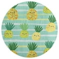thumbnail image 3 of Lunarable Pineapple Washable Round Rug -Circle Area Rugs for Nursery Bedroom, Vintage Non Slip Non Shedding Low Pile Carpet for Living Room Coffee Table Entryway, 3 of 6