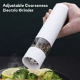 thumbnail image 5 of YMTQ Electric Pepper and Salt Mill Grinder with LED Light Battery Operated One Handed Pepper Salt Mill Adjustable Spice Grinder White, 5 of 9