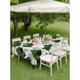 thumbnail image 3 of Outdoor Tablecloth with Umbrella Hole and Zipper, Dark Green Geometric Moroccan Rectangle Table Cloth 52x70 Inch Waterproof Tablecloth, Abstract Art Ombre Modern Picnic Table Cover for Patio Camping, 3 of 7