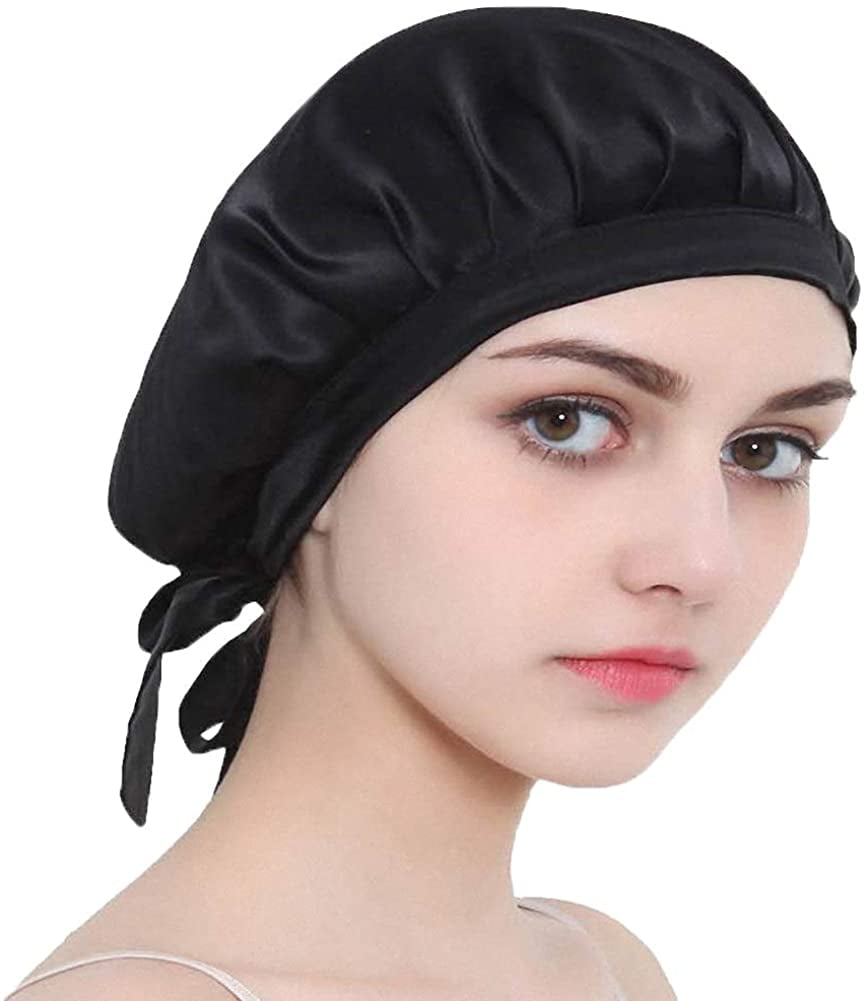 Sleeping Hats Silk Flat Cap Sleep Traceless Cap Night Hat