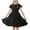 Black, variant on ZACPNCV Girl's Summer Dresses Smocked Flutter Sleeve A Line Sundresses Swing Mini Casual Party Dresses Black 9-10 Years