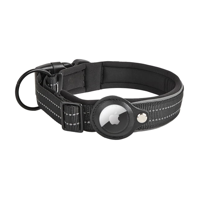 Collar de posicionamiento para mascotas, collar para perros AirTag, collar de seguimiento para perros, correa de nailon antipérdida para mascotas, correa para perros