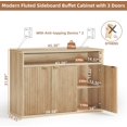 thumbnail image 2 of LEYAOYAO Buffet Cabinet with Storage, 45" Wooden Sideboard Cabinet with/Adjustable Shelf, Fluted Accent Cabinet for Dining Room, Kitchen, Natural Oak, 2 of 8