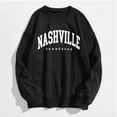 thumbnail image 4 of Gaexia Womens Sweatshirt Graphic Letter Print Oversize Sweatshirt Long Sleeve Pullover Top Comfortable Casual Streetwear Fashion,Black,L, 4 of 4