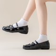 thumbnail image 2 of Calcetines Mcool Mary para mujer, tobilleros con volante, algodón, paquete de 6, blancos, 2 of 8