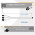 thumbnail image 4 of Cable de extensión PCI-e 5.0 Cable de 30 cm para GPU RTX 3090Ti 4070Ti 4080 4090 (Blanco), 4 of 9