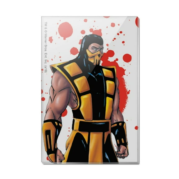 Mortal Kombat Klassic Scorpion Character Rectangle Acrylic Fridge Refrigerator Magnet