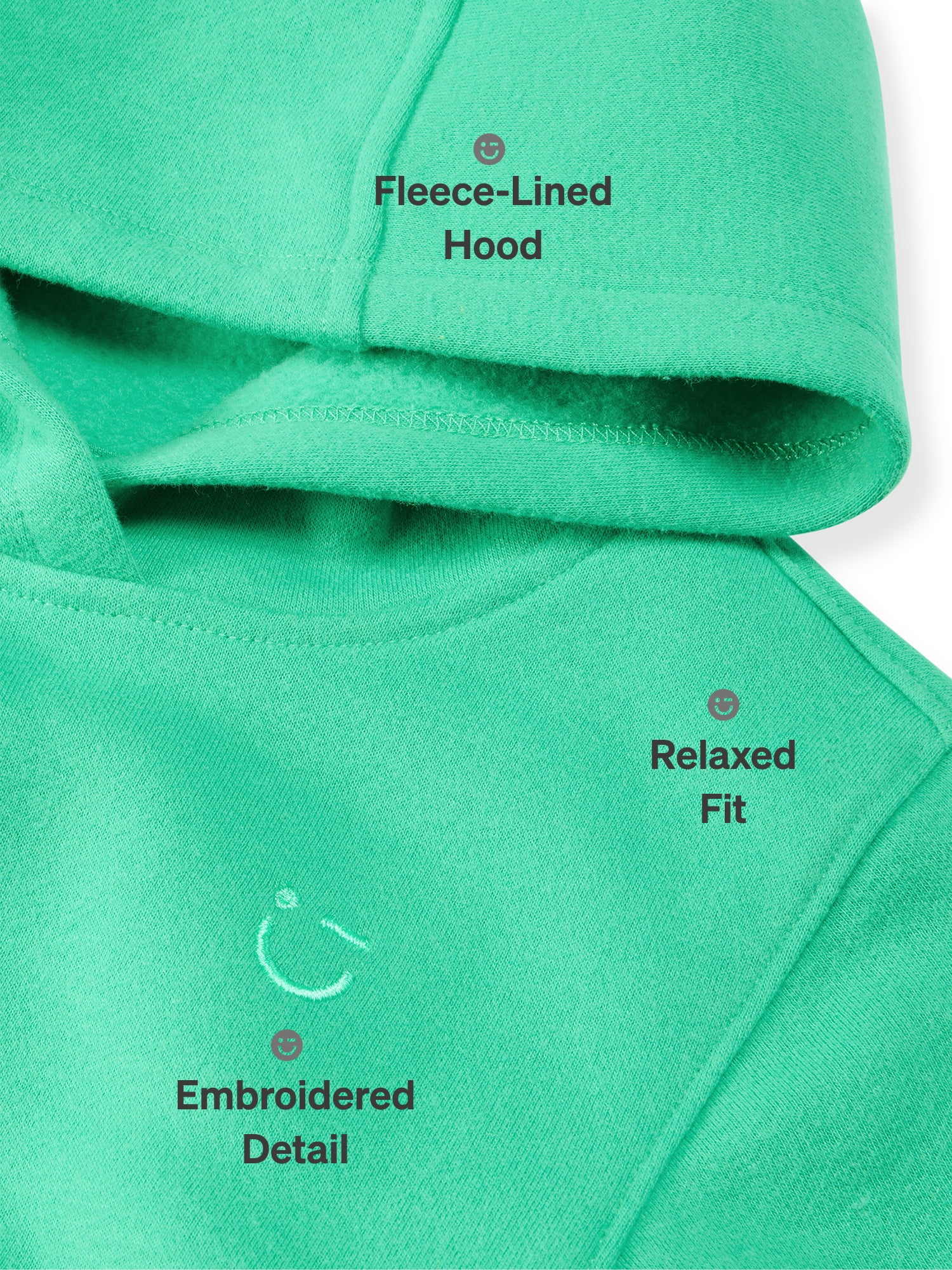 Color Mix by Garanimals Baby & Toddler Fleece Hoodie, Sizes 0–6T