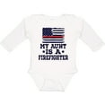 thumbnail image 3 of Inktastic Firefighter Flag Aunt Boys or Girls Long Sleeve Baby Bodysuit, 3 of 5