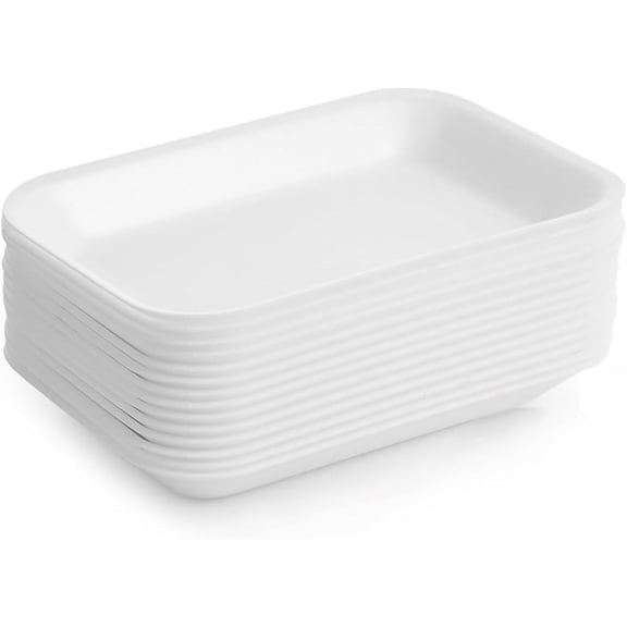 Watson Distributing #2S White Foam Meat Tray 8.25" x 5.75" x 0.5" 500/Case