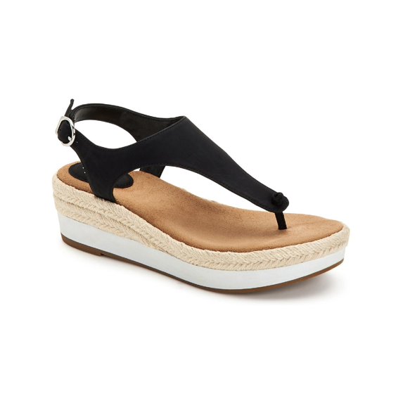 Style & Co. Womens Balii Faux Leather Espadrilles Black 5 Medium (B,M)