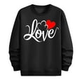 thumbnail image 4 of Limited Time Discount LEBONYARD Mens Tops Long Sleeve,Men's Valentine's Day Printed Casual Long Sleeved Round Neck Base Hoodie Black L, 4 of 5
