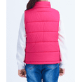 thumbnail image 2 of IKALI Girls Puffer Vest Rose-red Kids Winter Jacket Lightweight Clothes with Pockets 3-12 Years, 2 of 5