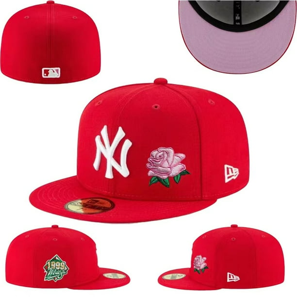 Baseball New York Yankees Gorra Roja Gorras Planas Gorra