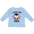 thumbnail image 3 of Inktastic I Love My Papa with Cute Penguin and Hearts Girls Long Sleeve Toddler T-Shirt, 3 of 5