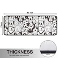 thumbnail image 5 of Kitchen Rugs Sets Of 2,Cute Black and White Cartoon Line Drawing Dog Anti Fatigue Kitchen Mat Rugs Non Slip Washable,Decorative Kitchen Floor Mats for Kitchen,Sink,Laundry,17"x47"+17"x47", 5 of 5