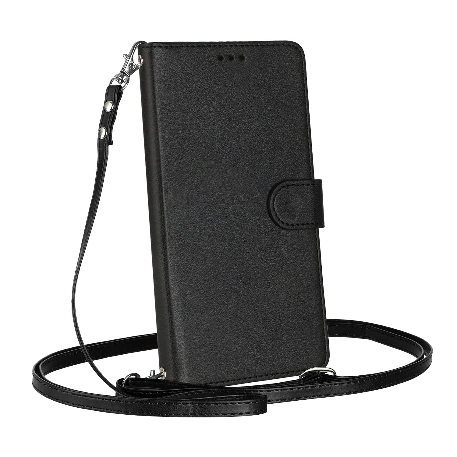 TCL 40 SE Case ,RFID Blocking Cover Crossbody Lanyard Flip Leather Wallet Case for TCL 40 SE