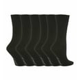 thumbnail image 1 of Gentle Grip - 6 Pairs Ladies Gentle Grip Non Elastic Crew Socks, 1 of 2