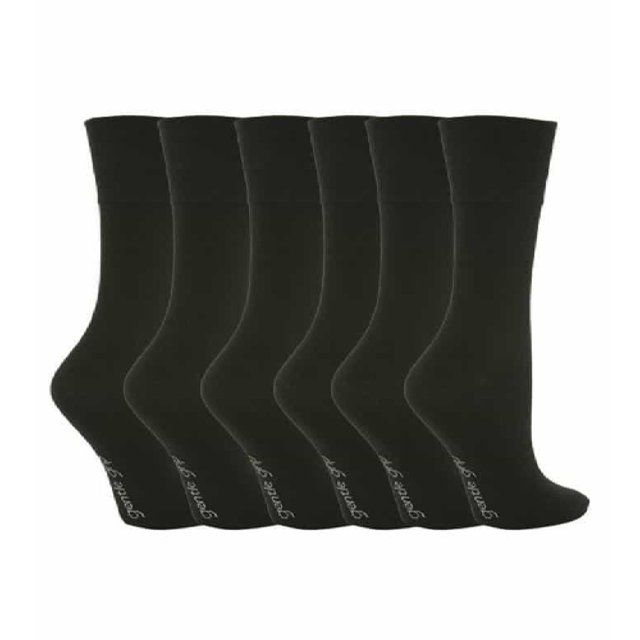 Gentle Grip - 6 Pairs Ladies Gentle Grip Non Elastic Crew Socks