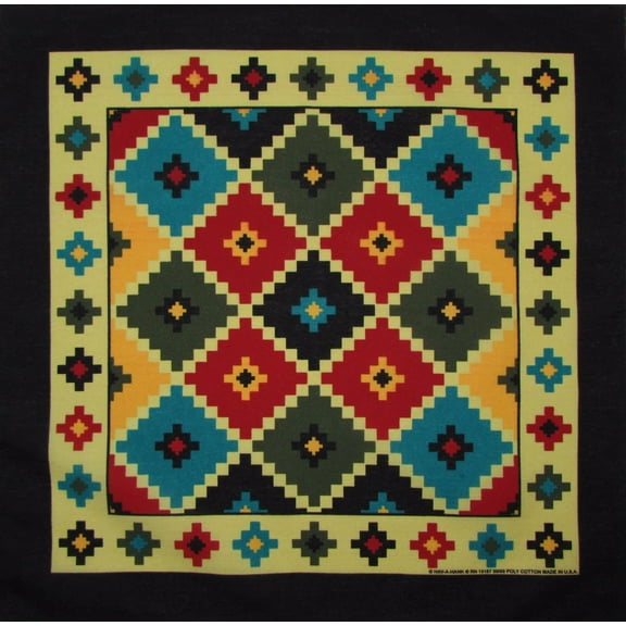 Bandanna Co Southwestern, Argyle, 22" x 22" (2nd)