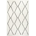 thumbnail image 3 of JONATHAN Y MOROCCAN HYPE 4 x 6 Area Rug, Catala Moroccan Diamond Shag - White/Gray, MOH405A-4, 3 of 10